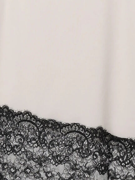 【2026年3月InRed掲載波瑠さん着用】イレギュラーヘムレイヤードレースキャミ（オフホワイト/グレー/ブラック）｜Te chichi（テチチ）通販