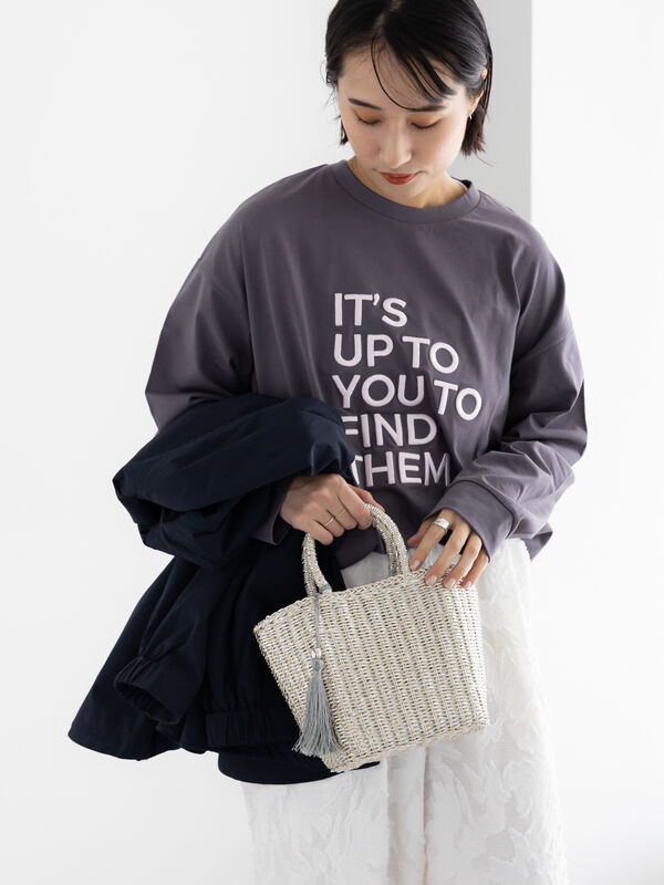 エンブロイダリーロゴTシャツ（チャコールグレー）｜Te chichi（テチチ）通販