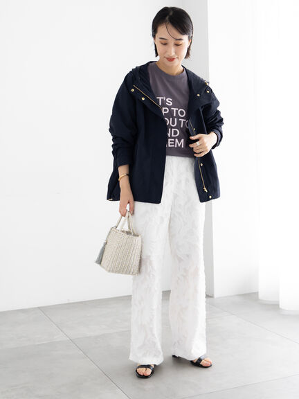 エンブロイダリーロゴTシャツ（チャコールグレー/レッド/アイボリー）｜Te chichi（テチチ）通販