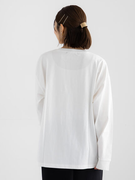 エンブロイダリーロゴTシャツ（チャコールグレー/レッド/アイボリー）｜Te chichi（テチチ）通販