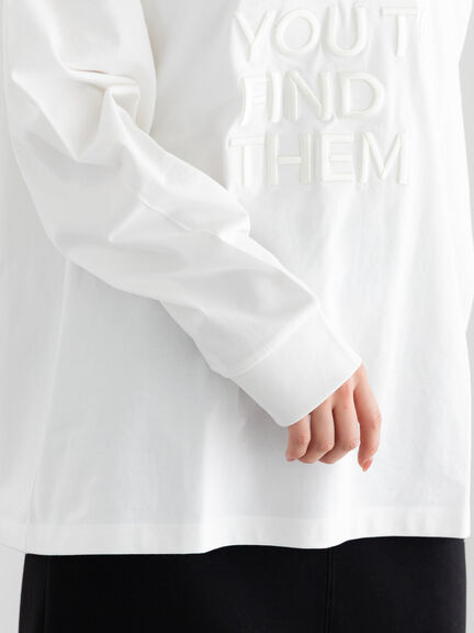 エンブロイダリーロゴTシャツ（チャコールグレー/レッド/アイボリー）｜Te chichi（テチチ）通販