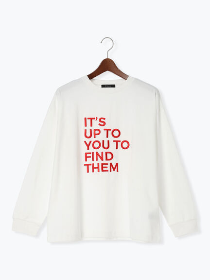 エンブロイダリーロゴTシャツ（チャコールグレー/レッド/アイボリー）｜Te chichi（テチチ）通販