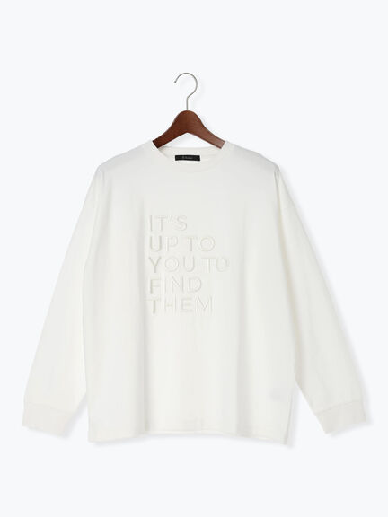 エンブロイダリーロゴTシャツ（チャコールグレー/レッド/アイボリー）｜Te chichi（テチチ）通販