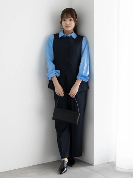 スクエアネックジレ【AOYAMA FASHION ASSOCIATION × Té chichi】（モカ/ネイビー）｜Te chichi（テチチ）通販