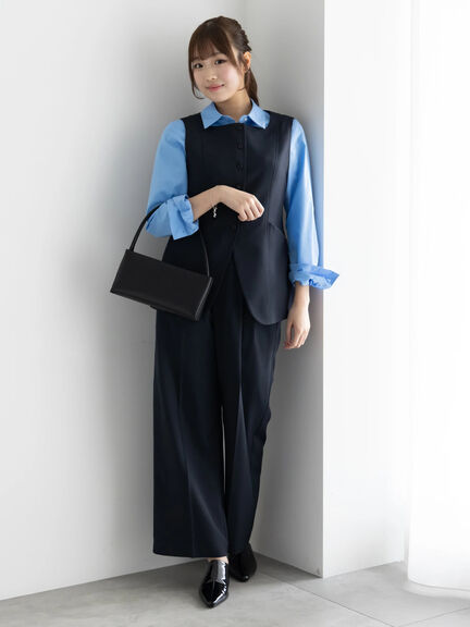 スクエアネックジレ【AOYAMA FASHION ASSOCIATION × Té chichi】（モカ/ネイビー）｜Te chichi（テチチ）通販