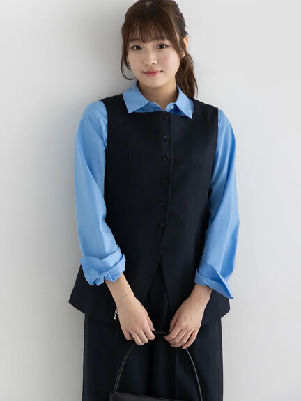 スクエアネックジレ【AOYAMA FASHION ASSOCIATION × Té chichi】（モカ/ネイビー）｜Te chichi（テチチ）通販