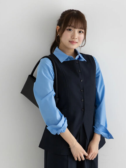 スクエアネックジレ【AOYAMA FASHION ASSOCIATION × Té chichi】（モカ/ネイビー）｜Te chichi（テチチ）通販