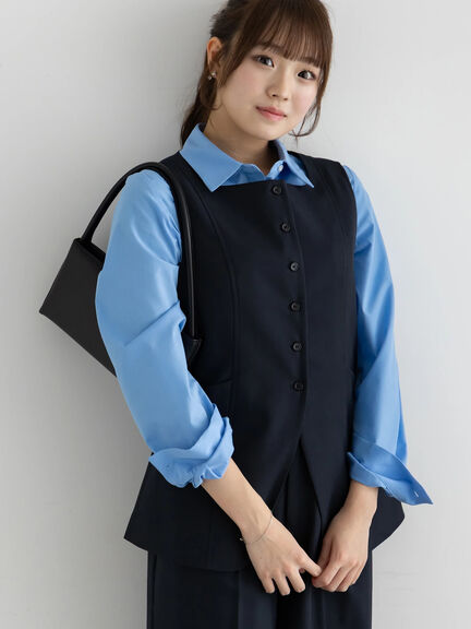 スクエアネックジレ【AOYAMA FASHION ASSOCIATION × Té chichi】（モカ/ネイビー）｜Te chichi（テチチ）通販