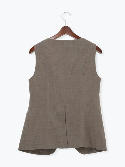 スクエアネックジレ【AOYAMA FASHION ASSOCIATION × Té chichi】（モカ/ネイビー）｜Te chichi（テチチ）通販