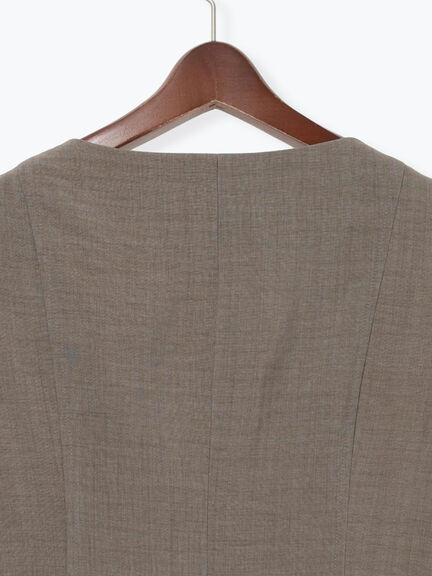 スクエアネックジレ【AOYAMA FASHION ASSOCIATION × Té chichi】（モカ/ネイビー）｜Te chichi（テチチ）通販