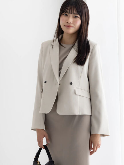 フレア袖クロップトテーラードジャケット【AOYAMA FASHION ASSOCIATION × Té chichi】（ベージュ/ネイビー）｜Te chichi（テチチ）通販