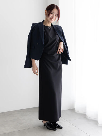 フレア袖クロップトテーラードジャケット【AOYAMA FASHION ASSOCIATION × Té chichi】（ベージュ/ネイビー）｜Te chichi（テチチ）通販