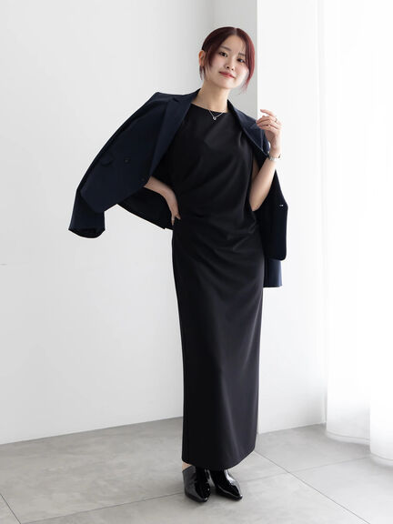 フレア袖クロップトテーラードジャケット【AOYAMA FASHION ASSOCIATION × Té chichi】（ベージュ/ネイビー）｜Te chichi（テチチ）通販