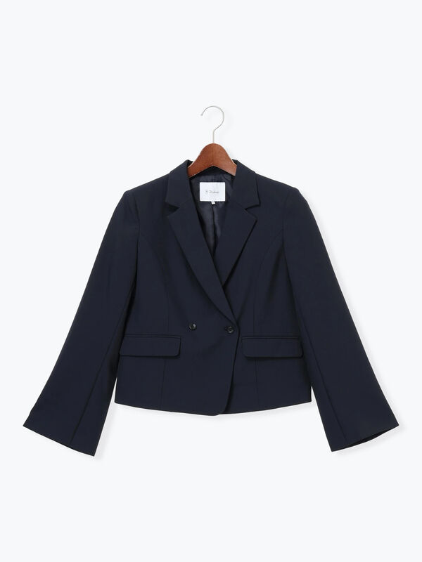 セール】 フレア袖クロップトテーラードジャケット【AOYAMA FASHION