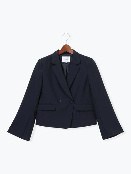 フレア袖クロップトテーラードジャケット【AOYAMA FASHION ASSOCIATION × Té chichi】（ベージュ/ネイビー）｜Te chichi（テチチ）通販