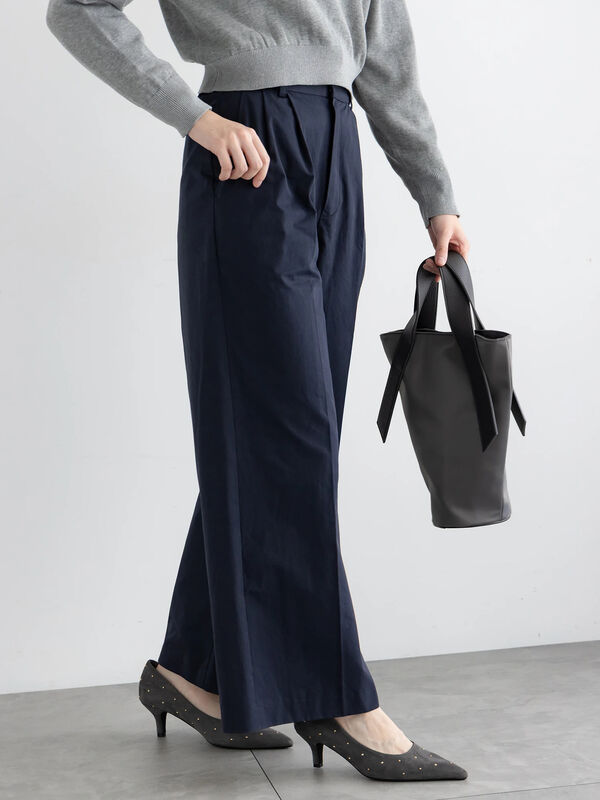 2タックチノパンツ【AOYAMA FASHION ASSOCIATION × Té chichi】（ネイビー）｜Te chichi（テチチ）通販