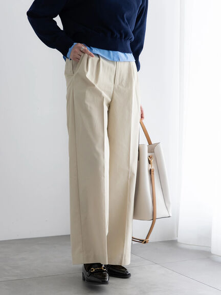 2タックチノパンツ【AOYAMA FASHION ASSOCIATION × Té chichi】（ベージュ/ネイビー）｜Te chichi（テチチ）通販