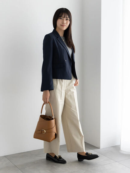 2タックチノパンツ【AOYAMA FASHION ASSOCIATION × Té chichi】（ベージュ/ネイビー）｜Te chichi（テチチ）通販