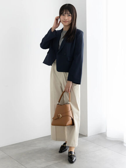 2タックチノパンツ【AOYAMA FASHION ASSOCIATION × Té chichi】（ベージュ/ネイビー）｜Te chichi（テチチ）通販