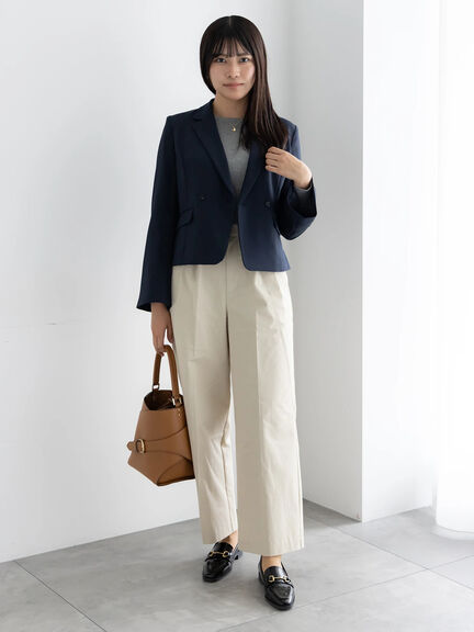 2タックチノパンツ【AOYAMA FASHION ASSOCIATION × Té chichi】（ベージュ/ネイビー）｜Te chichi（テチチ）通販