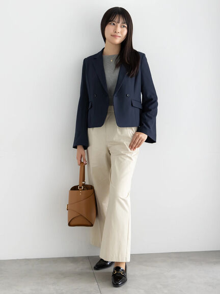 2タックチノパンツ【AOYAMA FASHION ASSOCIATION × Té chichi】（ベージュ/ネイビー）｜Te chichi（テチチ）通販