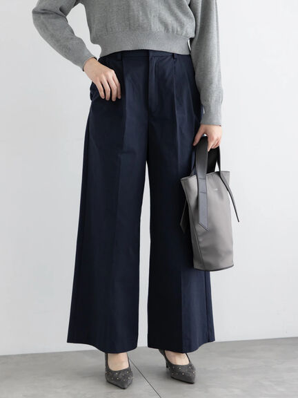 2タックチノパンツ【AOYAMA FASHION ASSOCIATION × Té chichi】（ベージュ/ネイビー）｜Te chichi（テチチ）通販