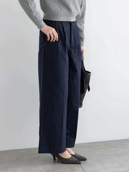 2タックチノパンツ【AOYAMA FASHION ASSOCIATION × Té chichi】（ベージュ/ネイビー）｜Te chichi（テチチ）通販