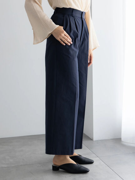 2タックチノパンツ【AOYAMA FASHION ASSOCIATION × Té chichi】（ベージュ/ネイビー）｜Te chichi（テチチ）通販