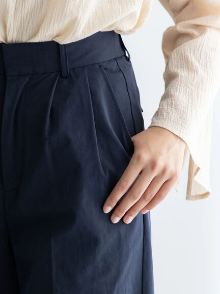 2タックチノパンツ【AOYAMA FASHION ASSOCIATION × Té chichi】（ベージュ/ネイビー）｜Te chichi（テチチ）通販