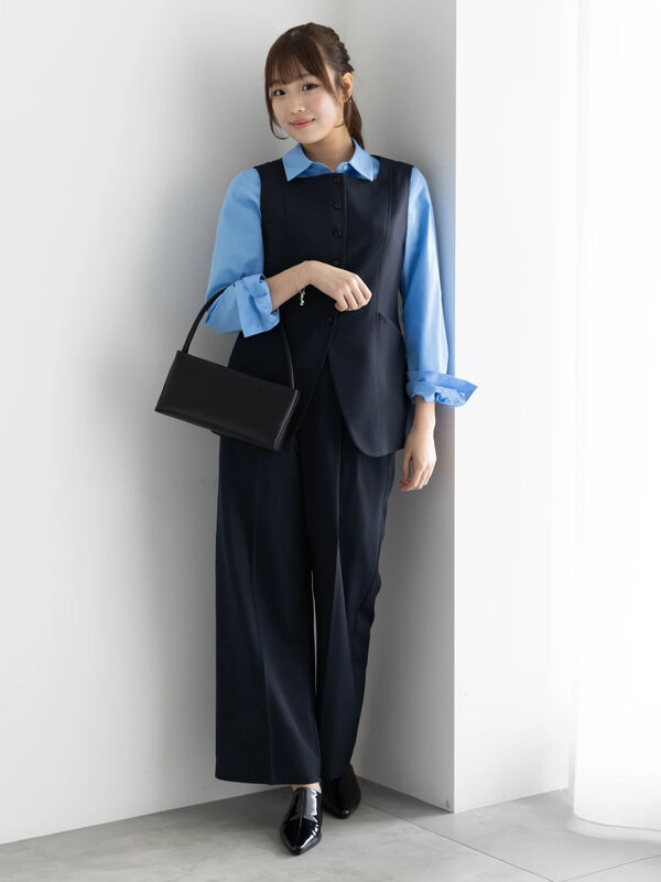 2タックワイドパンツ【AOYAMA FASHION ASSOCIATION × Té chichi】（モカ/ネイビー）｜Te chichi（テチチ）通販