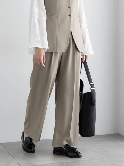 2タックワイドパンツ【AOYAMA FASHION ASSOCIATION × Té chichi】（モカ/ネイビー）｜Te chichi（テチチ）通販