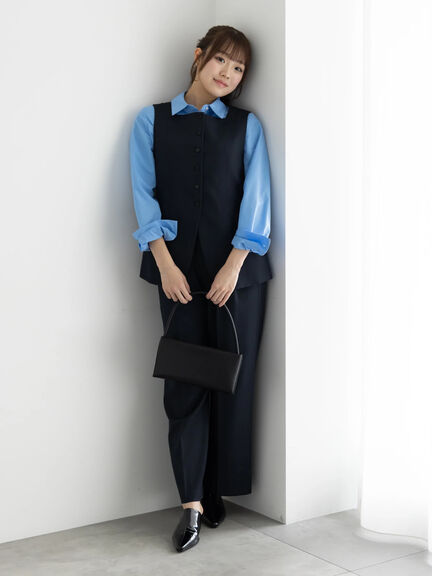 2タックワイドパンツ【AOYAMA FASHION ASSOCIATION × Té chichi】（モカ/ネイビー）｜Te chichi（テチチ）通販