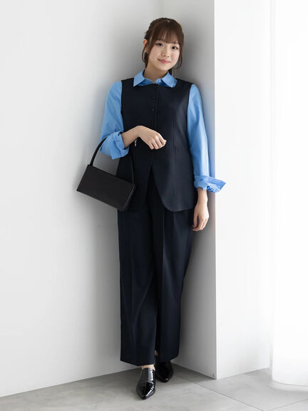 2タックワイドパンツ【AOYAMA FASHION ASSOCIATION × Té chichi】（モカ/ネイビー）｜Te chichi（テチチ）通販