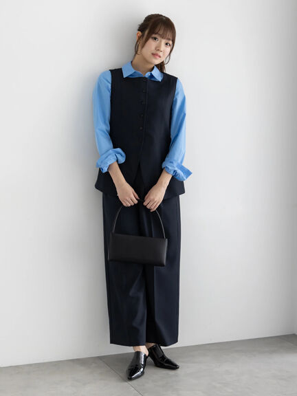 2タックワイドパンツ【AOYAMA FASHION ASSOCIATION × Té chichi】（モカ/ネイビー）｜Te chichi（テチチ）通販