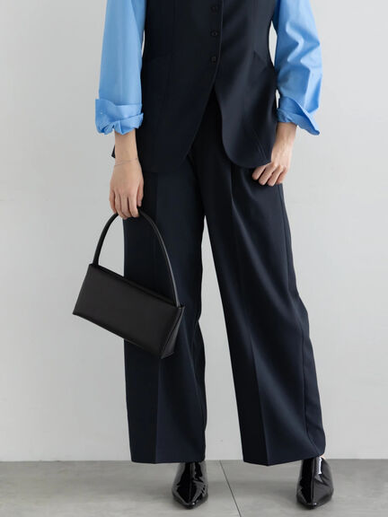 2タックワイドパンツ【AOYAMA FASHION ASSOCIATION × Té chichi】（モカ/ネイビー）｜Te chichi（テチチ）通販