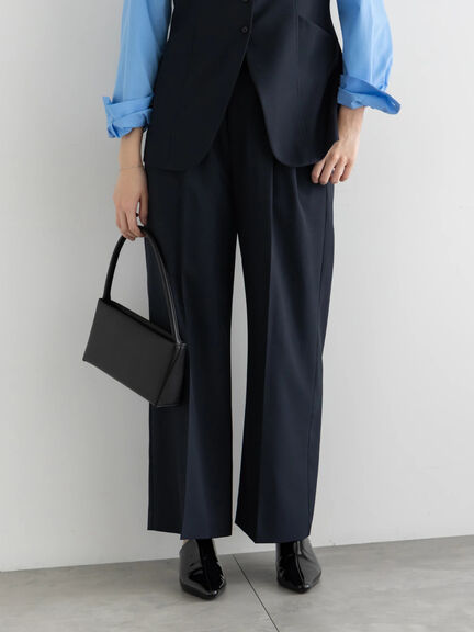 2タックワイドパンツ【AOYAMA FASHION ASSOCIATION × Té chichi】（モカ/ネイビー）｜Te chichi（テチチ）通販