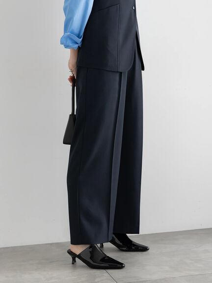 2タックワイドパンツ【AOYAMA FASHION ASSOCIATION × Té chichi】（モカ/ネイビー）｜Te chichi（テチチ）通販