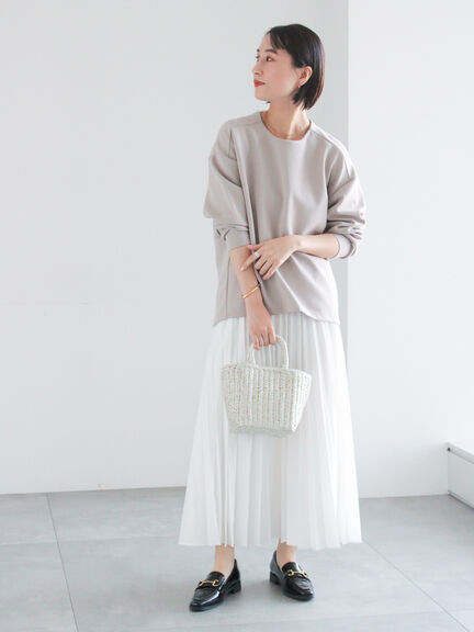 プリーツロングスカート（オフホワイト/グリーン/ブルー）｜Te chichi（テチチ）通販