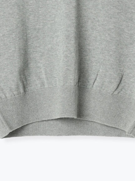 コンパクトクルーネックニット【AOYAMA FASHION ASSOCIATION × Té chichi】（グレー/ネイビー）｜Te chichi（テチチ）通販