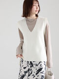 【2026年3月InRed掲載波瑠さん着用】Vネックニットベスト（オフホワイト）｜Te chichi（テチチ）通販