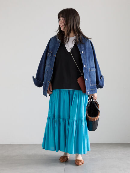 【2026年3月InRed掲載波瑠さん着用】Vネックニットベスト（オフホワイト/ブラック/サックスブルー）｜Te chichi（テチチ）通販