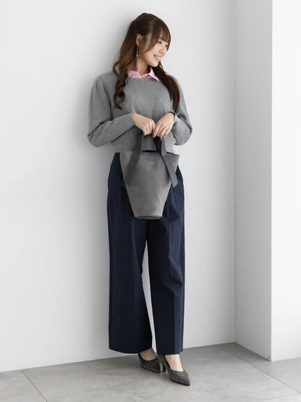 プリンセスラインクロップトシャツ【AOYAMA FASHION ASSOCIATION × Té chichi】（ピンク/サックスブルー）｜Te chichi（テチチ）通販