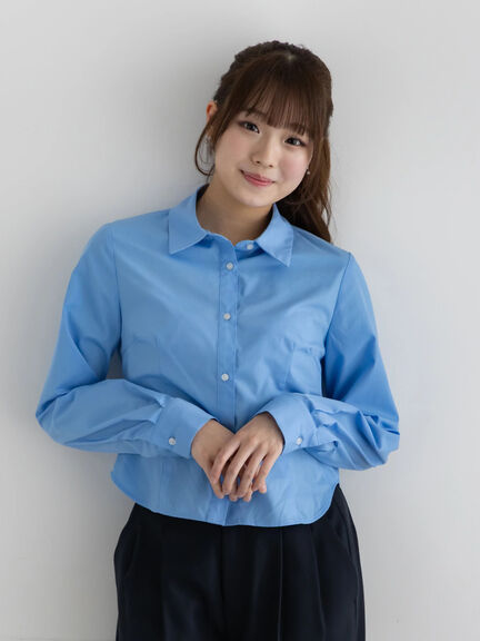 プリンセスラインクロップトシャツ【AOYAMA FASHION ASSOCIATION × Té chichi】（ピンク/サックスブルー）｜Te chichi（テチチ）通販