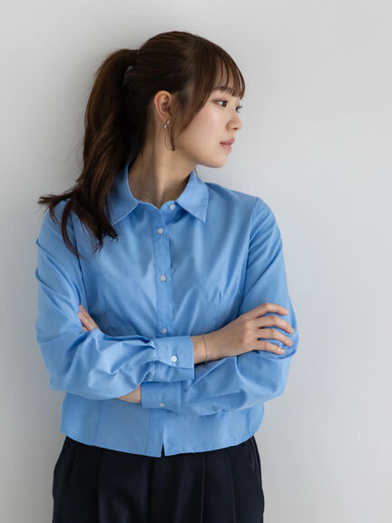 プリンセスラインクロップトシャツ【AOYAMA FASHION ASSOCIATION × Té chichi】（ピンク/サックスブルー）｜Te chichi（テチチ）通販