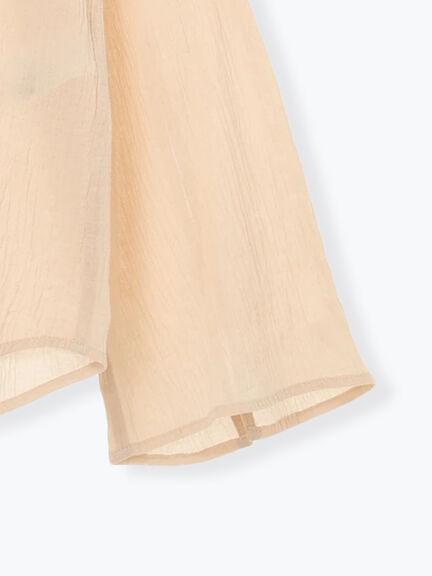 クレープフレアスリーブブラウス【AOYAMA FASHION ASSOCIATION × Té chichi】（オフホワイト/オレンジ）｜Te chichi（テチチ）通販