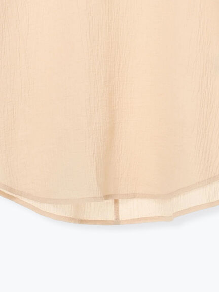 クレープフレアスリーブブラウス【AOYAMA FASHION ASSOCIATION × Té chichi】（オフホワイト/オレンジ）｜Te chichi（テチチ）通販