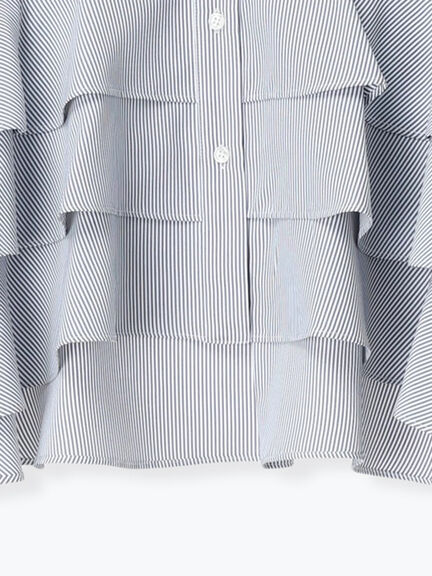 ティアードフリルクロップトシャツ（オフホワイト/イエロー/ネイビー）｜Te chichi（テチチ）通販