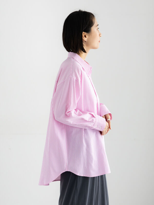 オーバーサイズシャツ（オフホワイト/ピンク/サックスブルー/ブルー