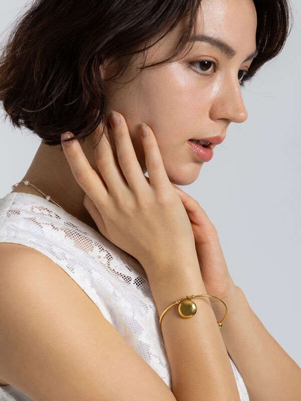 シルバーゴールドバングル Porter Classic｜ニードル バングル 18K ゴールド シルバー925