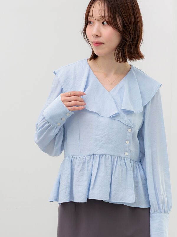 本日のみ　格安　マーロンエノンフィ  ラッフルフリルタイシャツ 000000114680-23.jpg?size=l&w=